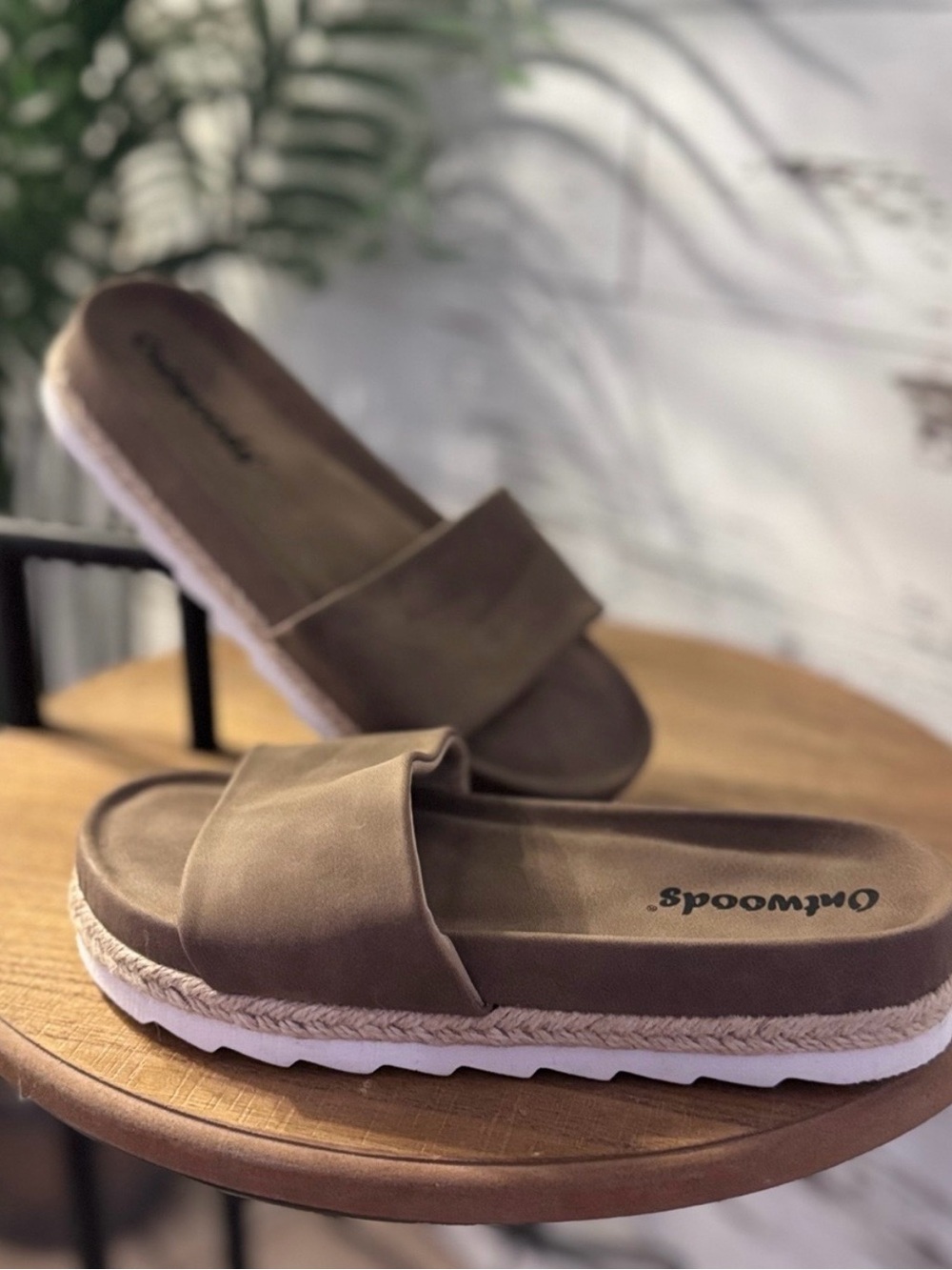 Ontaoods Slide Platform Sandals